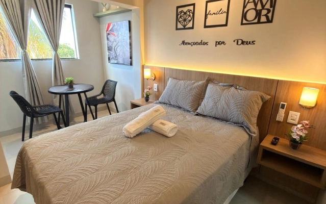 Conforto e qualidade incomparáveis. O melhor custo-benefício em comparação a um hotel barato em Montes Claros ou hotel em Montes Claros tradicional.